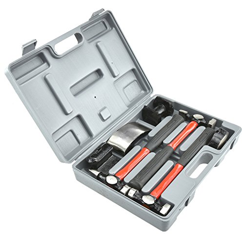 Neiko 20709A Heavy Duty Auto Body Hammer and Dolly Kit, 7 Piece, Silver - Image 3