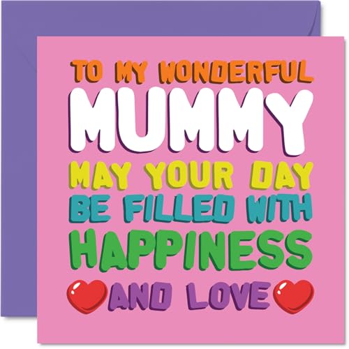 Carte d'anniversaire maman bonheur et amour