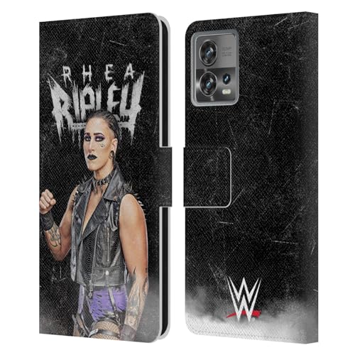 Head Case Designs Officially Licensed WWE Portrait Rhea Ripley Leather Book Wallet Case Cover Compatible with Motorola Moto Edge 30 Fusion