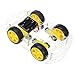 The perseids DIY Robot Smart Car Chassis Kit Educational Toy with Speed Encoder, 4 Wheels and Battery Box for Arduino/Microbit/Raspberry Pi (4 Wheels)