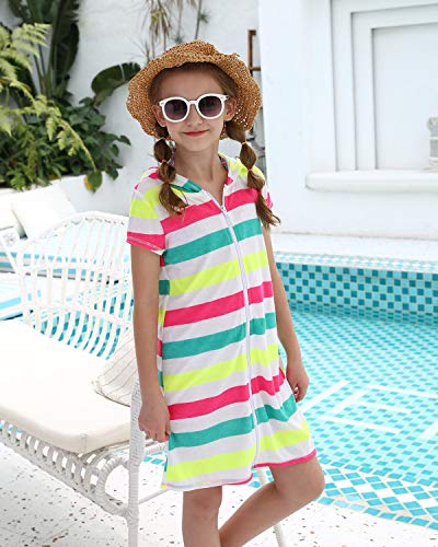 Image of DUSISHIDAN Kids Hooded Beach Cover-up Bathing Suits