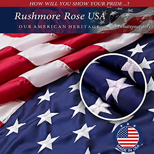 American Flags For Outside 3X5 Made In Usa - Usa Flag, Outdoor Heavy Duty American Flag 3X5 Us Flag With Embroidered Stars And Sewn Stripes 3X5 American Flag For High Wind- All Weather Flags #TOP3