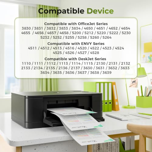 Image of 63XL Ink Cartridges Black and Color Replacement for HP Ink 63 XL Combo Pack