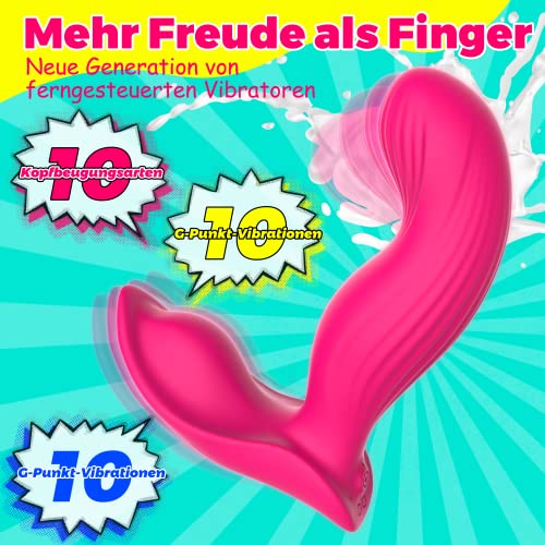 Vibratoren G Punkt Vibration für Frauen Sex Spielzeug für die Frau 10 Finger Schnappmodi 10 Doppelvibrationen tragbar Vibratorstab Frauen Butterfly Klitoris und Vaginal Sex Spielzeug für Frauen solo – Bild 4