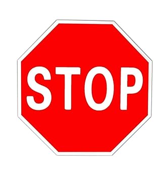 Efficacy Stop Sign Board, Stop Warning Sign Board Sticker Waterproof for Office, Factory, Outdoor Use for Doorway Aluminum Composite Panel Sheet Vinyl Red Signage Thickness (3mm x 24 x 24 inch) 1PC