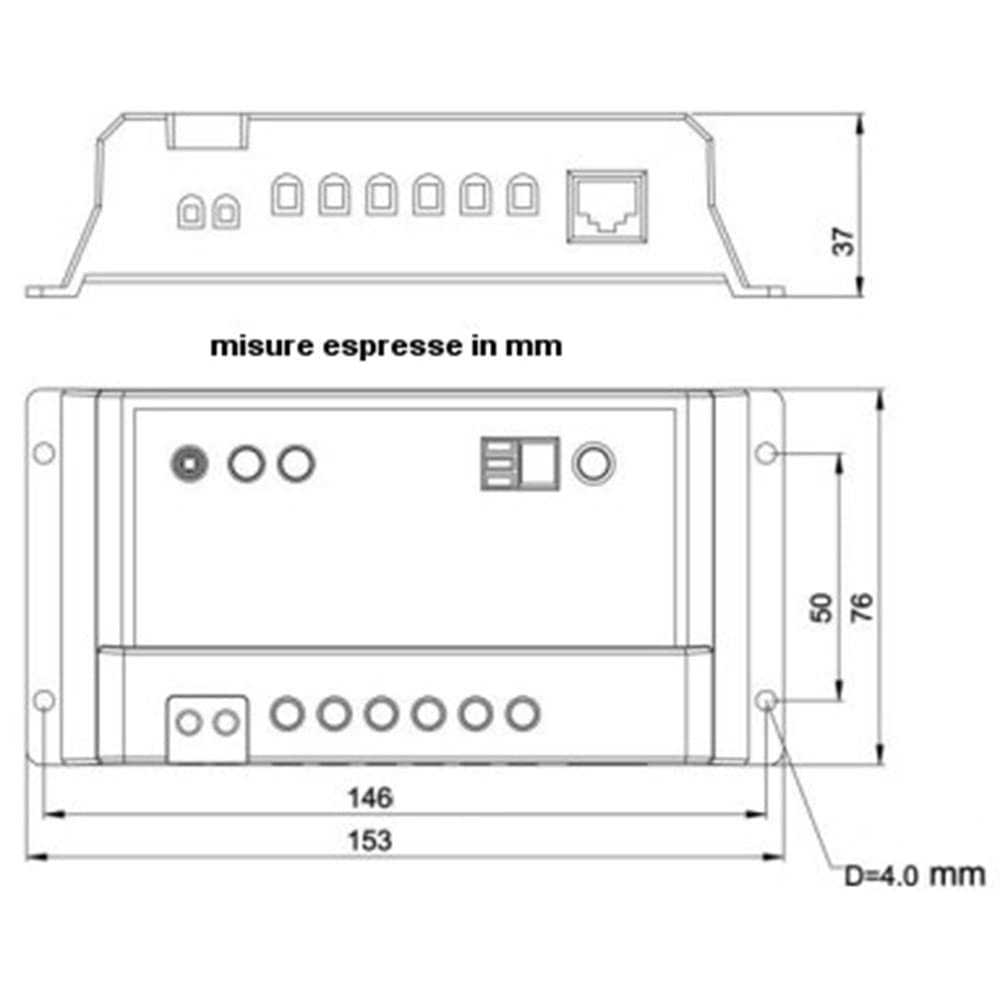Regolatore di carica REGDUO (doppio batteria) 10A 12-24V CAMPER