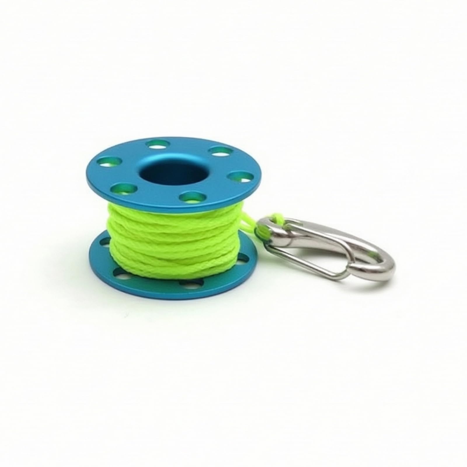 Gralara Ciondolo a Forma di Rocchetto Leggero Mini Rocchetto Decorativo Compatto Accessorio per Pendolari, Ruota Blu Con Filo Giallo