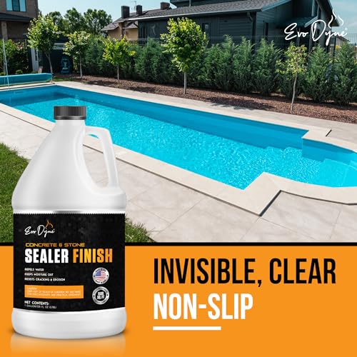 Evo Dyne ED-CONCRETE-SEALER-GAL Concrete Sealer | 1-Gal For Outdoor & Indoor Use, Stone Sealer And Paver Sealer, Driveway Sealer Outdoor & Brick Sealer Exterior Concrete Sealant thumb #6