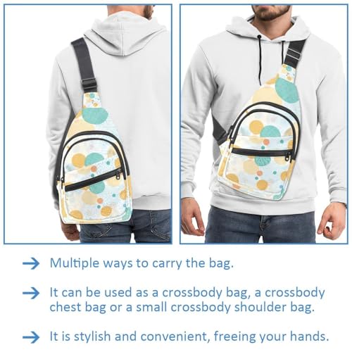 Mochila bandolera para hombre en amarillo y azul, ideal para tus paseos urbanos 2