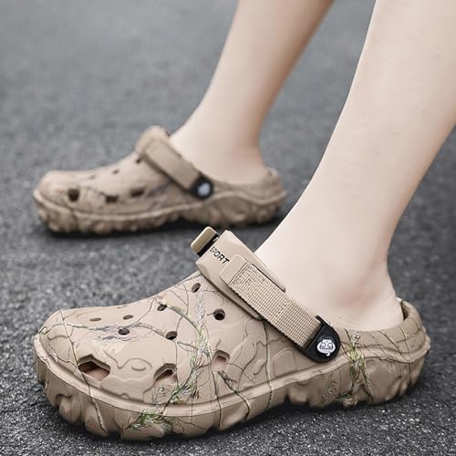 Image of SECHRITE Men's Clogs Athletic Sports Outdoor Sandals Water Beach Shoes Slippers Sandals Lightweight Comfortable Breathable with Adjustable Back Strap