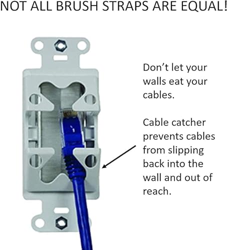 On-Q Legrand, Home Office & Theater, In Wall Management Kit, Pass Through, Cable Access Brush Strap, Wp1014Lav1, Light Almond #TOP3