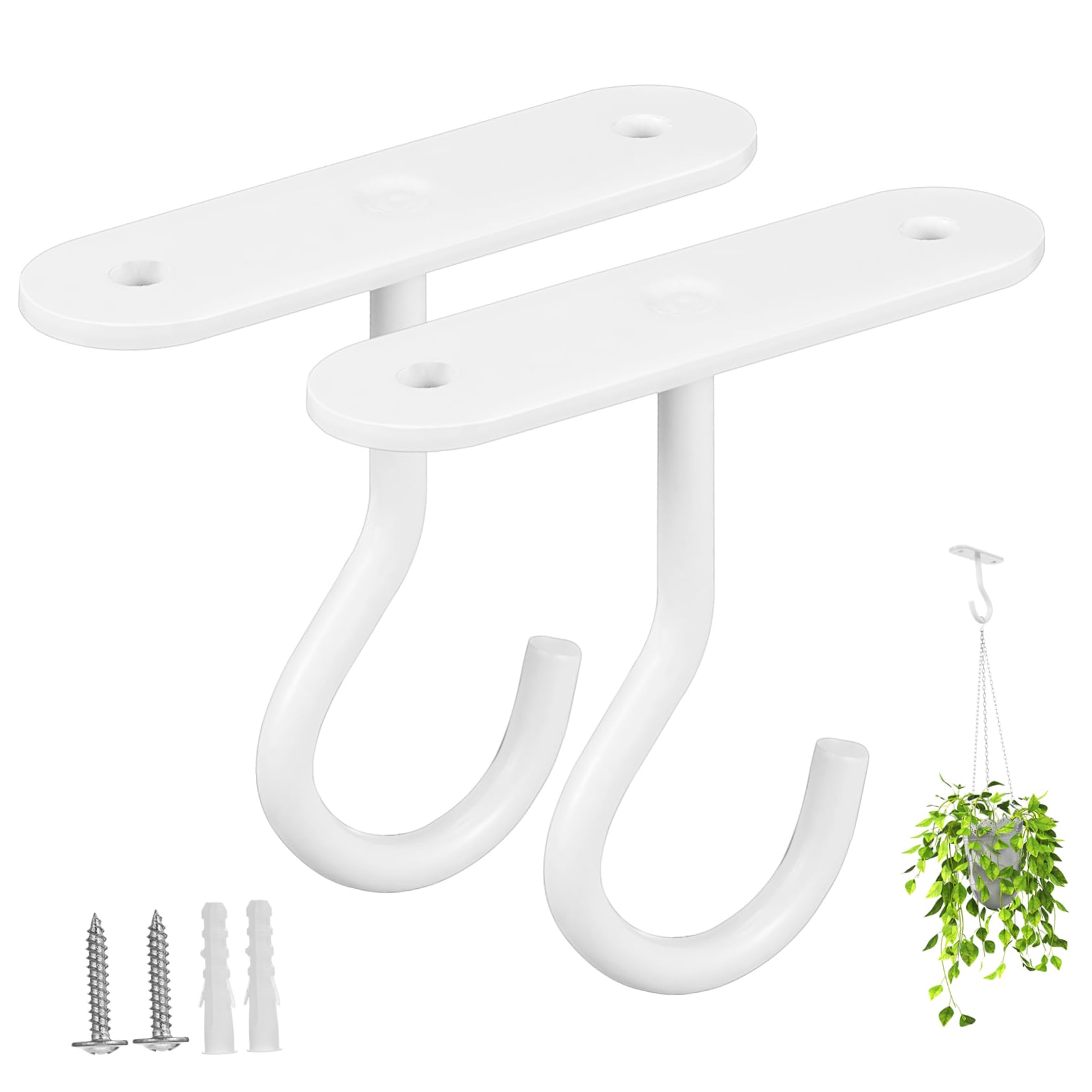 Kisangel 10 Piezas Ganchos Colgantes para Plantas Colgador De Pared De Plantas Gancho De Plantas Ganchos para Colgar En Interiores Perchas para Plantas Colgador De Plantas Planchar