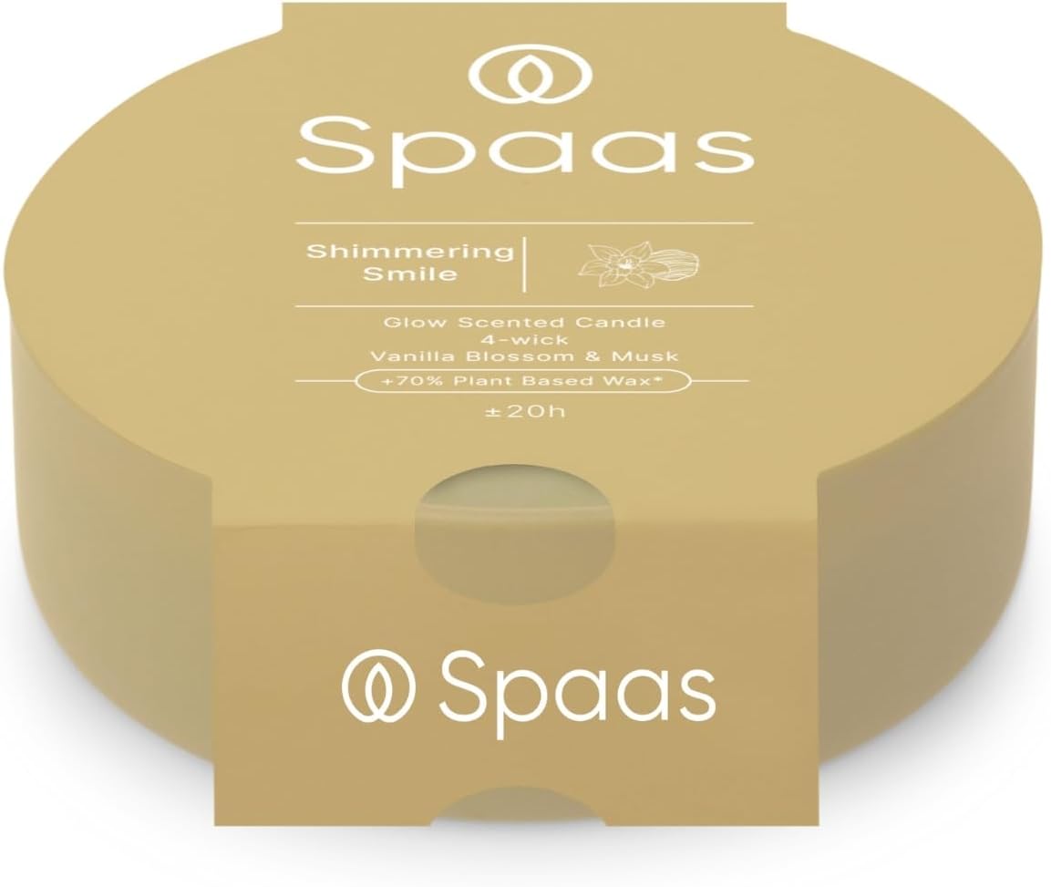 Spaas Glow Scented Candle 4-Wick 20h, Shimmering Smile