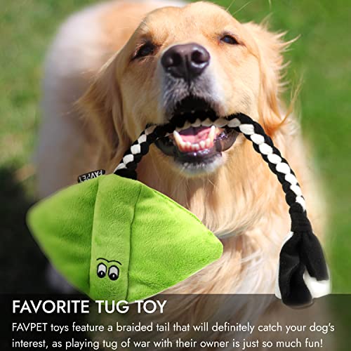 FAVPET Plush Dog Toy Stingray, Sturdy Dog Toy Squeaky Big Dogs, Squeaky Dog Toy Small Dogs Plush Toy, Funny Dog Toy Puppy Plush (Red) - Image 2