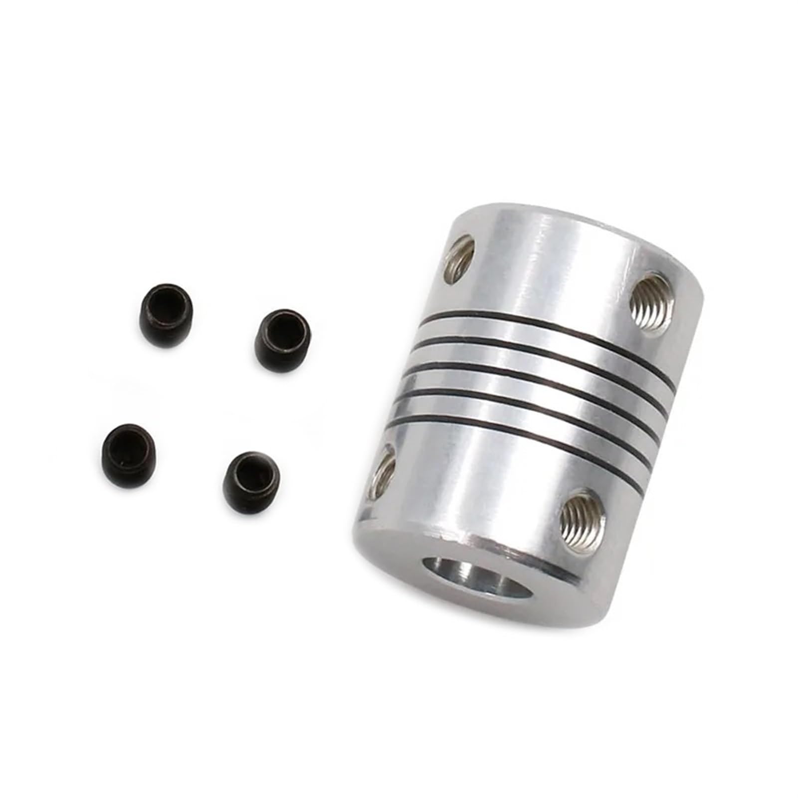 Acoplador de eje de mandíbula de Motor CNC de 5x8mm, acoplamiento Flexible de 5mm a 8mm, OD 19x25mm, 3/4/5/6/6,35/7/8/10mm, 1 Uds.(4 X 8)