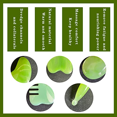 Goghbcns 5Piece Set Of Guasha Scraping Massage Tools,Multifunctional Meridian Massage Tools,Used For Spa Acupuncture Therapy, Neck, Back, Face, Leg Massage, Relieve Muscle Soreness #TOP3