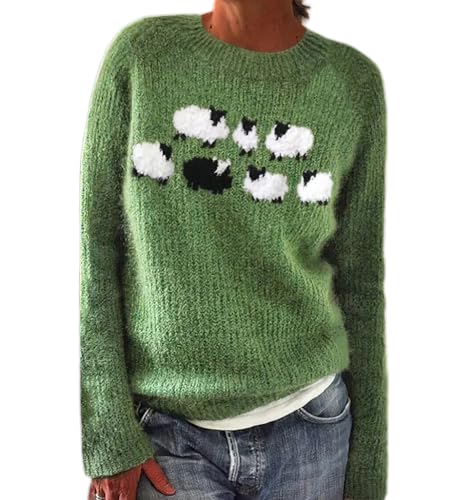 Women's Pullover Colorful Argyle Vintage Fair Isle...