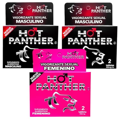 6 Pastillas Hot Panther Vigorizante Hombre y Mujer - Potencia Masculina y femenina Combo