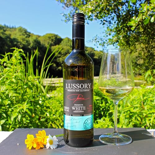 Image of Lussory Premium Chardonnay Alcohol Removed 0.0% Dealcoholized Non Alcoholic White Wine From Spain, Low Calories, Low Sugar, Halal Certified (750ml, 6 Bottles)