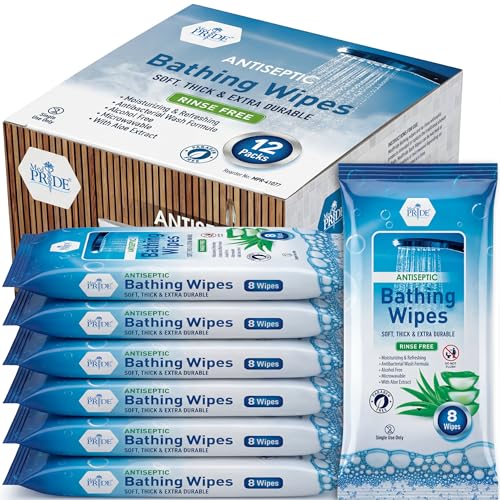 MED PRIDE Hospital Wipes for Bathing, Waterless...
