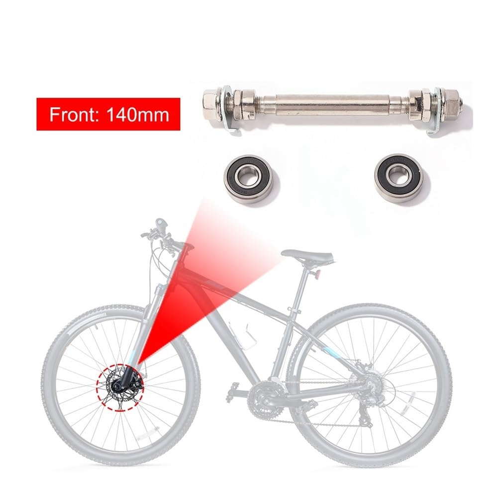 Schnellspanner Fahrrad 140/180mm Mountainbike Vorne Hinten Rad Hub Achse Mit 2 Lager MTB Fahrrad Spindel Shift Welle Hebel Radfahren Ersatz Teil Schnellspanner