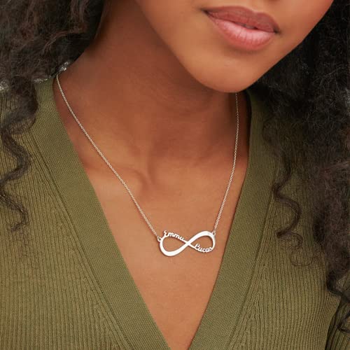 Personalized Infinity Name Necklace with Diamond or Birthstone Options - Custom Inscription - Engraved Jewelry for Her, Women - Dainty Gift for Mother's Day, Christmas4