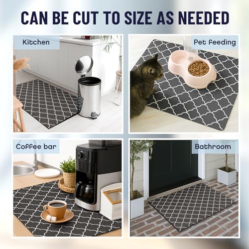 Image of Teenyyou 1 Pcs 26 inch x 18 inch Dryer Top Protector Mat, Washer and Dryer Topper, Non Slip Waterproof Machine Cover Dust Proof Quick Drying Topper Pad for Laundry and Kitchen (Stylish)