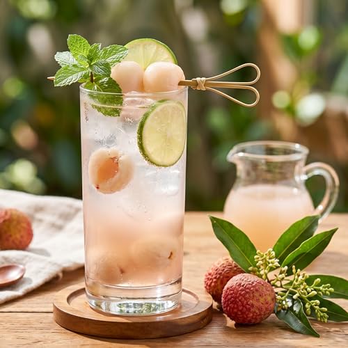 Image of Elephant World 100% Natural Lychee Juice | NON GMO | 10.8 oz (Pack of 6), Lychee