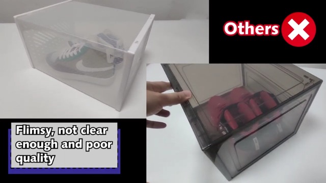 Amazon.com: EZJOB 4 Pack X-Large Shoe Boxes Size 14, Clear Acrylic