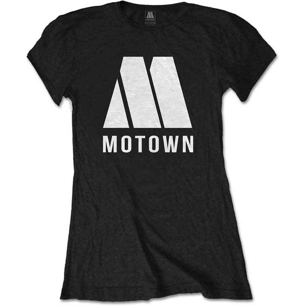 Rockoff Trade Women's Motown M Logo T - Shirt, Black (Black Black), 16