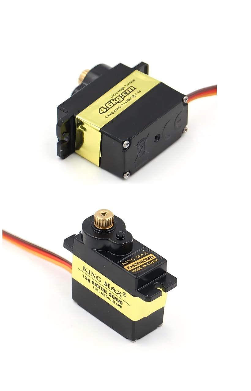 KM0940MD Digitaler Metall-Servo-Eisenkern, wasserdicht, 13 g, Ruderlenkung für RC-Flugzeuge, feste Flügel, DIY (4 Stück KM0940MD)