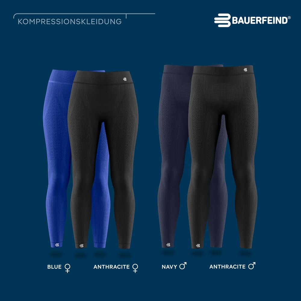 BAUERFEIND Kompressions-Hose „Sports Compression Tights Long“, Sporthose für Damen, Lang, Für verbesserte Durchblutung der Beinmuskulatur, Polyamid/Elasthan