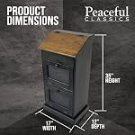 Peaceful Classics Wooden Bread and Vegetable Storage Bin, Mocha - Image 2