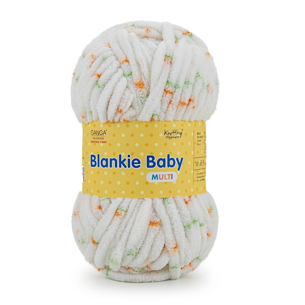 Ganga Acrowools Blankie Baby Multi Is A Super Soft Multicolor Non