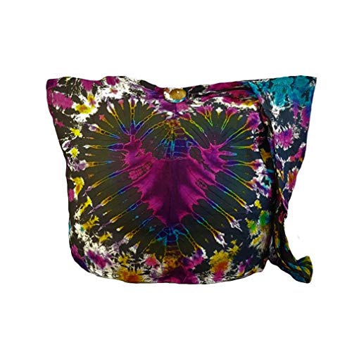 BTP! Tie Dye Sling Crossbody Shoulder Bag Purse Cotton Bohemian - Heart VY1