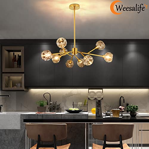 Weesalife A8817-9 BR Sputnik Chandeliers For Dining Room Light Fixture thumb #6