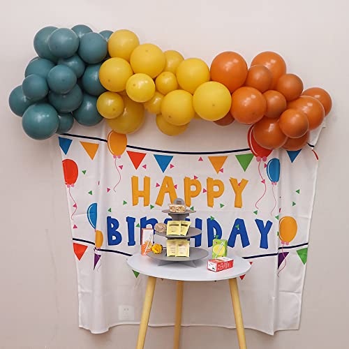 Image of 75 Pcs Balloon Garland Kit 5 10 inch Retro Willow Green,Mustard Yellow,Retro Burnt Orange Balloons Combination for Wedding Engagement,Birthday Party,Celebration Supplier