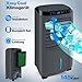 KESSER® Mobile Klimaanlage 4in1 Luftkühler – Air Cooler mit Fernbedienung & Timer, 10L Wassertank, Ionisator & Luftbefeuchter, Ventilator Klimagerät ohne Abluftschlauch, 3 Stufen inkl. Kühlakkus