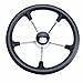 Amarine-made 13-1/2 Inch Boat Marine 5 Spoke Destroyer Steering Wheel with Black Foam Grip