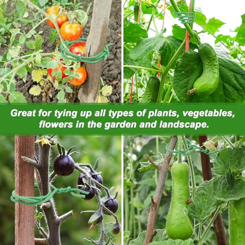 Gartendraht,weiche Pflanzendrehbinder-Drähte,Grün Pflanzendraht Weich Gartendraht Dicke Bindedraht Gummiert für die Gartenarbeit Kletterpflanzen, Weinreben, Sträucher und Blumen(Grün,3.5mm*25m)
