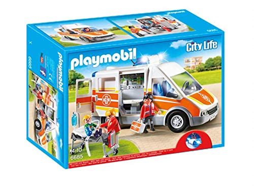 Playmobil- City Live Ambulancia con Luces y Sonido, (6685)