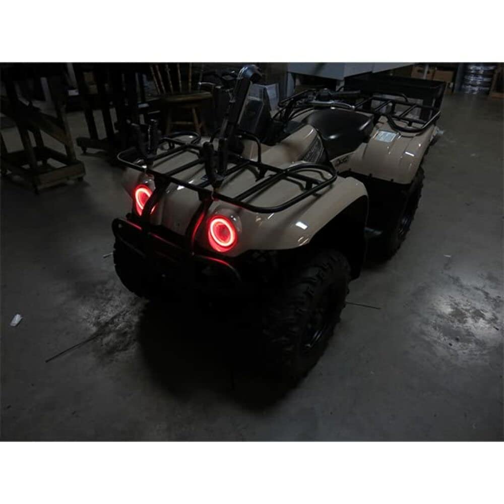 SNORKELYOURATV SYA Angel Eyes LED Halo Accent Light Kit | Compatible with Yamaha Big Bear 400 | ATV Accessories | Red