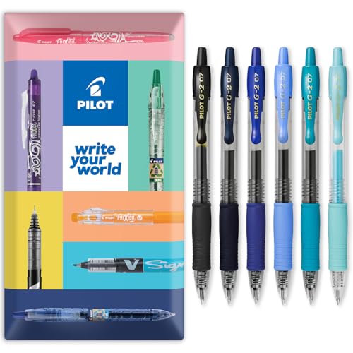 Bolígrafos Pilot G-2 Gel Retráctiles 0.7mm Pack 6