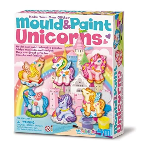 4M | Mould and Paint Unicorns | Mould and Paint Fridge Magnets and Badges | Unicorn Themed Craft Activity | Kids Ages 5+ Cover