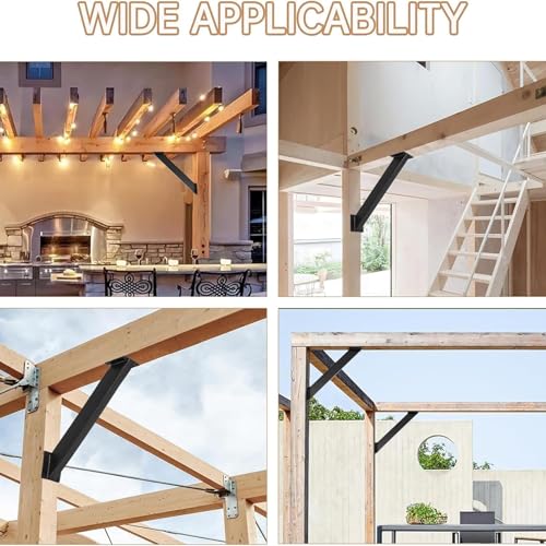 Support de pergola à 45 degrés support d'abri extérieur et d'angle robuste x8 - 8