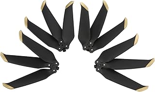 Shanrya Drone Propeller, 3 Blade Drone Propeller Sturdy for Air 2S for Air 2(Black Gold Rim)