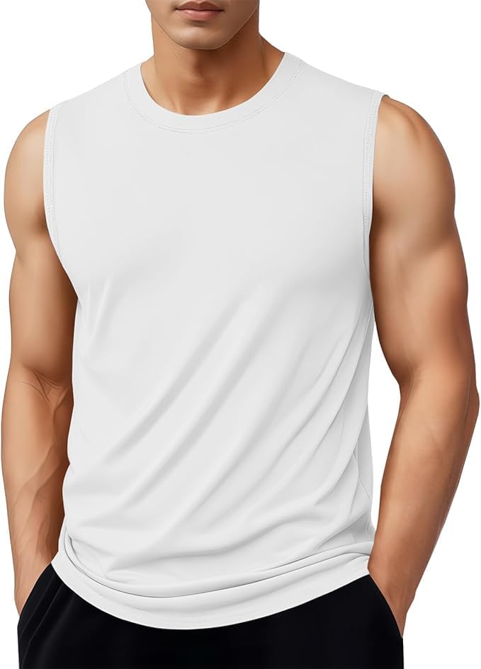 Sleeveless t shirts | Black Vest | Baniyan | Swimming tshirt for Men | Compression Vest for Men fat - Mens Shapewear, Sweat-Control Slim Fit with Light Tummy Support for a Sharper, Confident Look-image-10