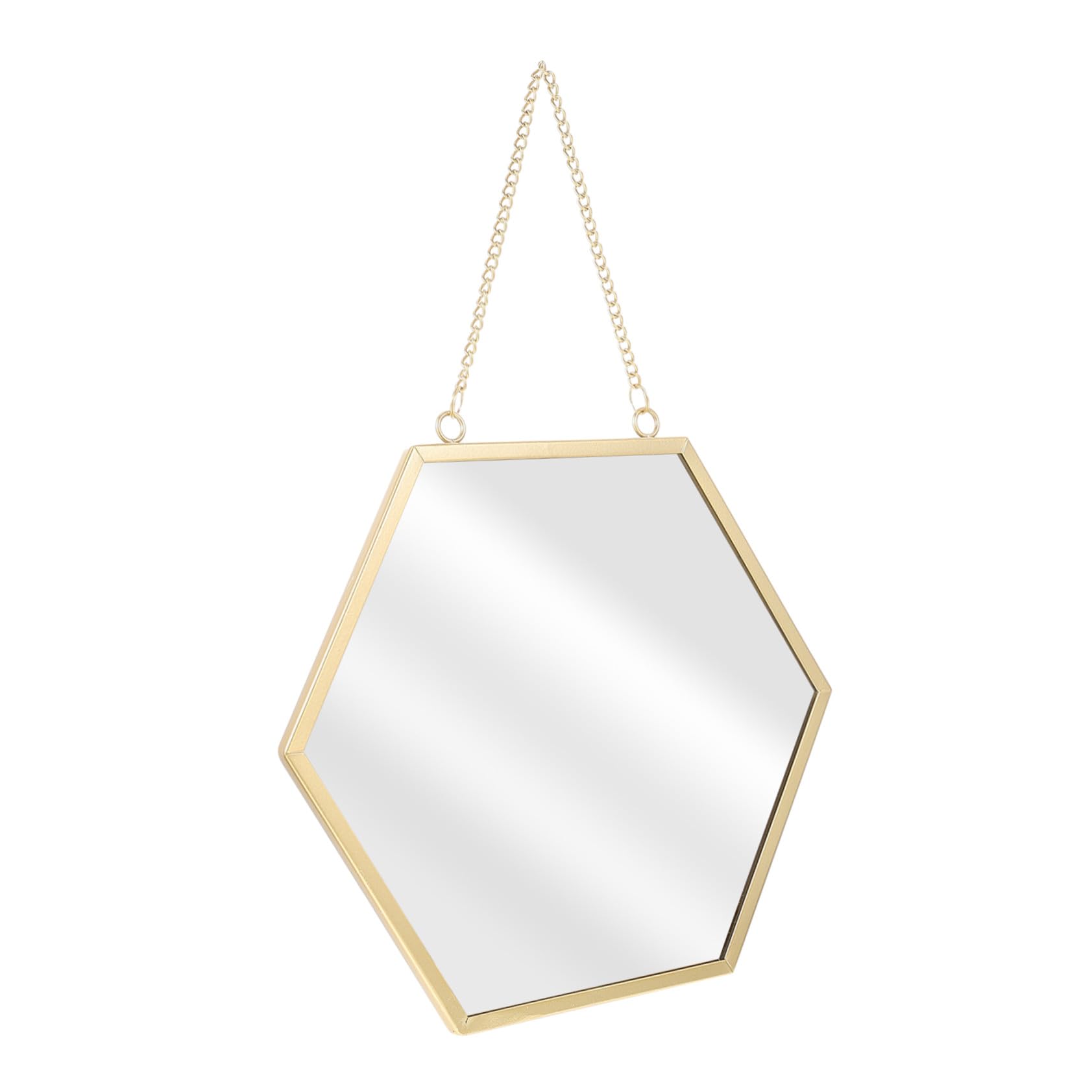 Miroir mural décoratif hexagonal en fer GALPADA pour chambre