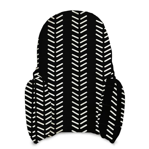 Image of Yeah Baby Goods Wipeable Cushion Cover (Dark Vertical Mudcloth) - Compatible with The IKEA Antilop Highchair - Soft, Waterproof Baby High Chair Cover