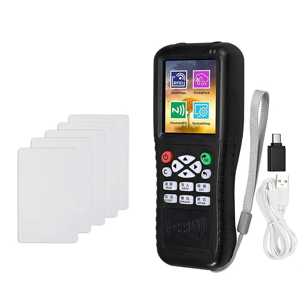 Lecteur graveur NFC X100 avec 5 cartes CUID pour duplication de badges ID et IC